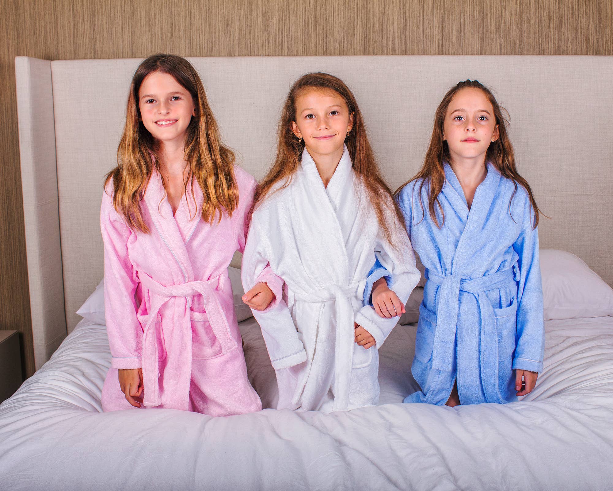 personalized Terry Kids and Tween Bathrobe - pink