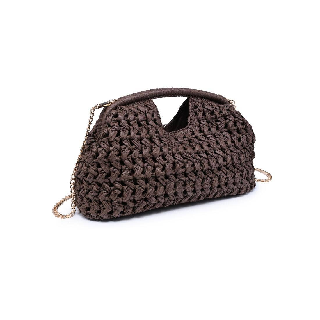 Sac bandoulière en papier noué - chocolat