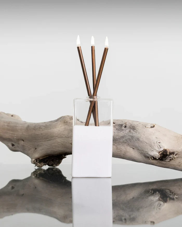 Rectangular everlasting candle Vase