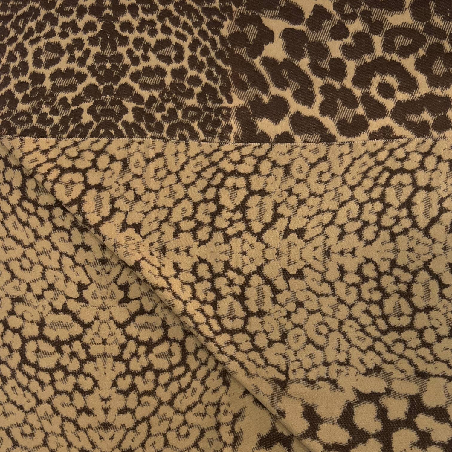 Leopard print winter scarf on cashmere blend scarf