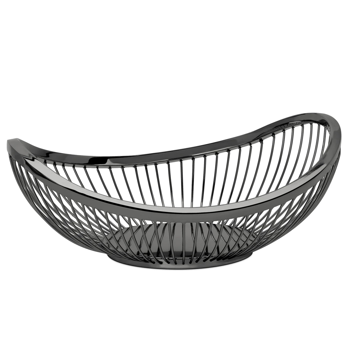 Metal Wire Oval Bowl - Black