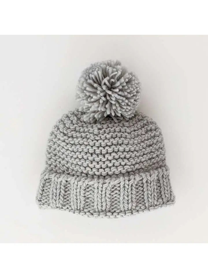 Kids Grey Stich Beanie