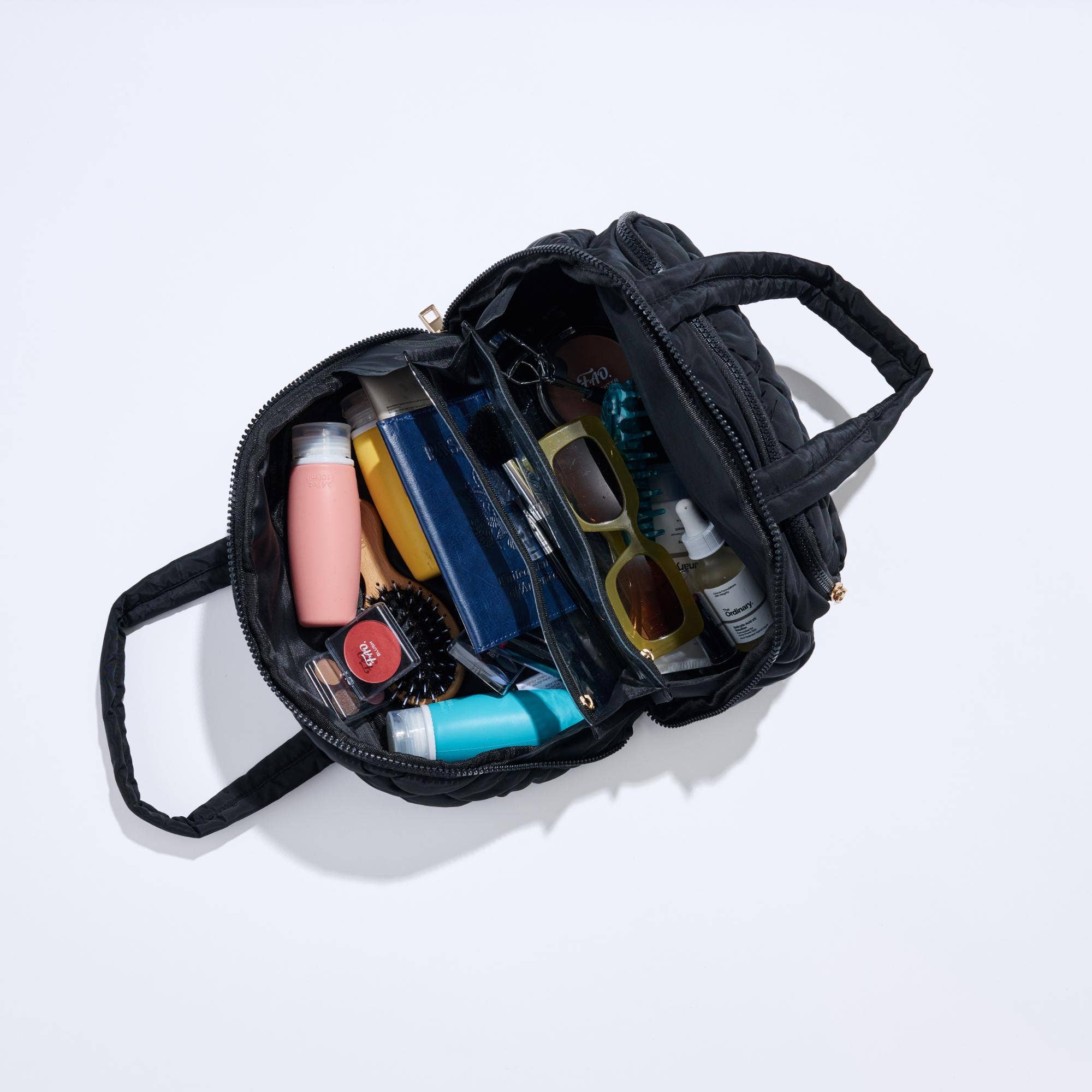 Pack Pretty, Stay Ready Travel cosmetic Organizer - black