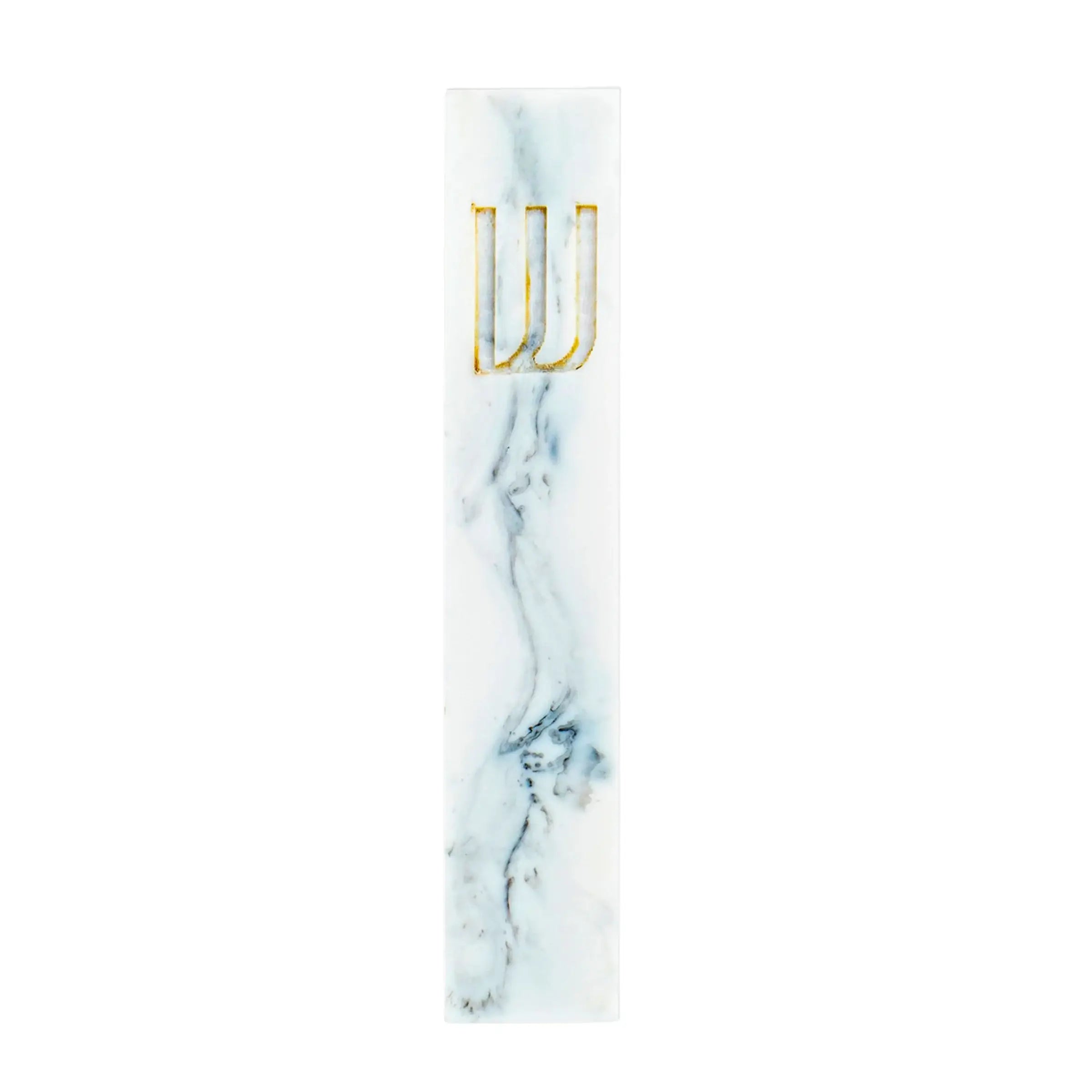 Resin Mezuzah - White