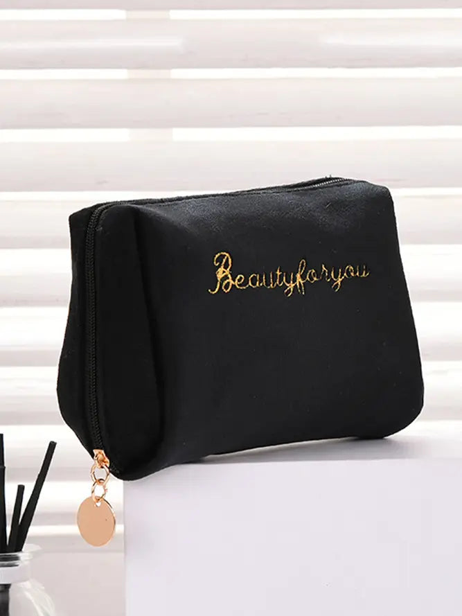 Beauty For You Velour Cosmetic Bag