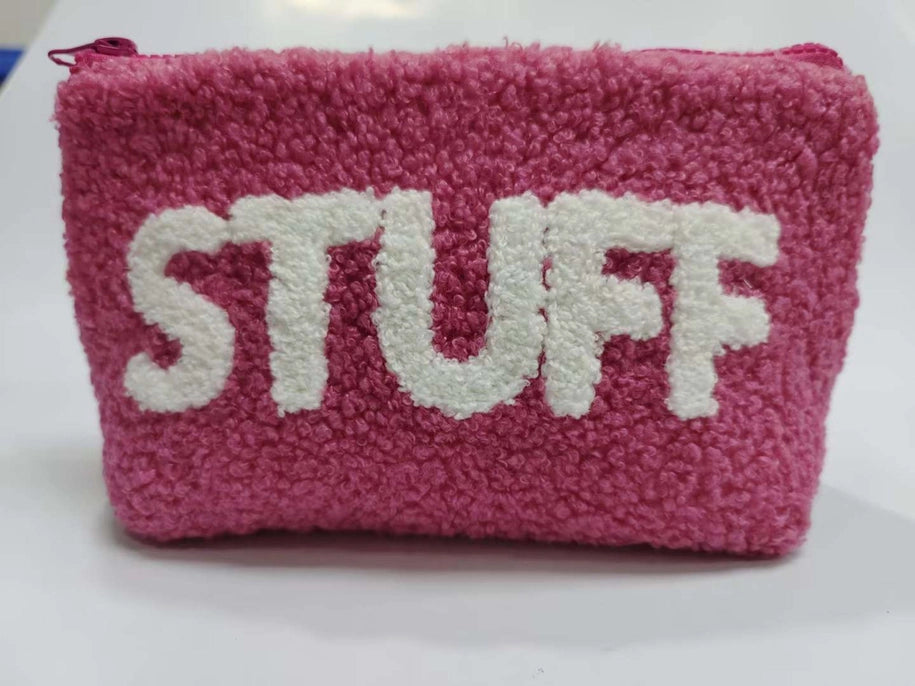 Sherpa Pink Cosmetic Bag - STUFF