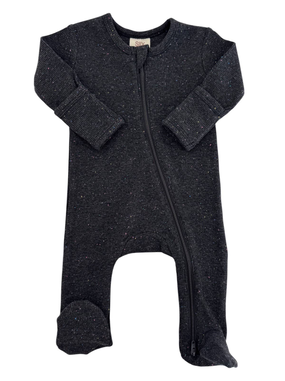 Charcoal Speckle / 2-Way Zip Footie