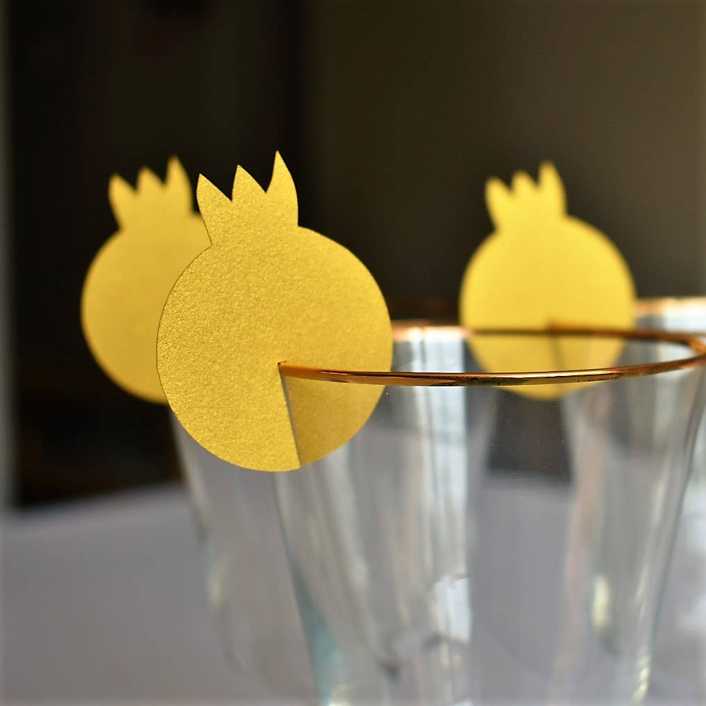 Pomegranate wine glass add on