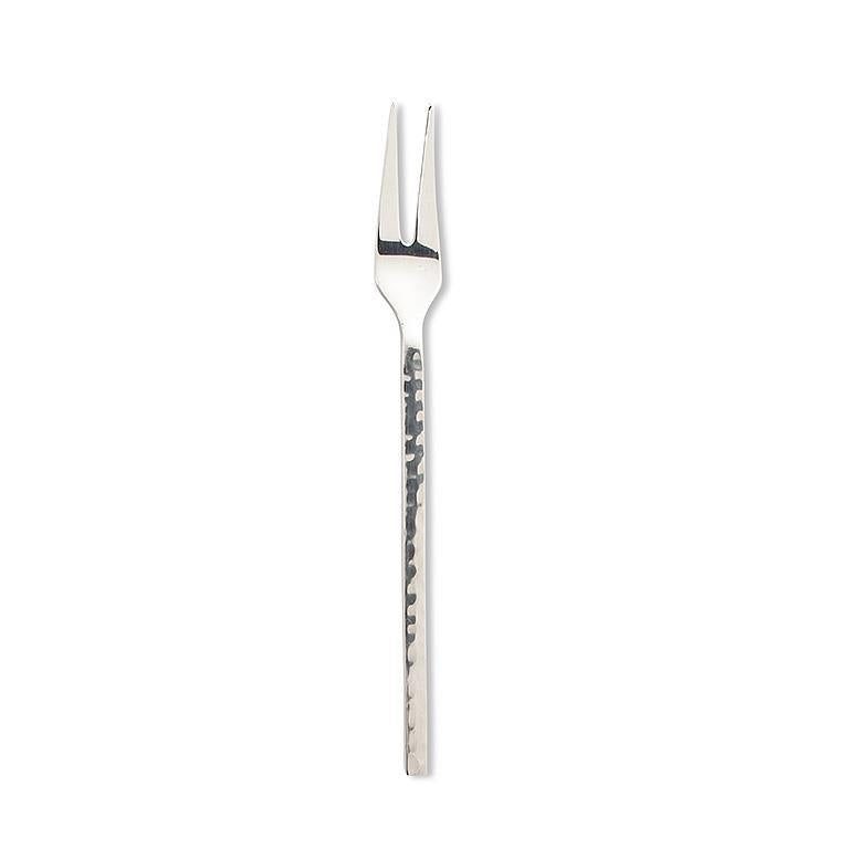 Cocktail Fork with Hammer Finish Handle - Set of 4