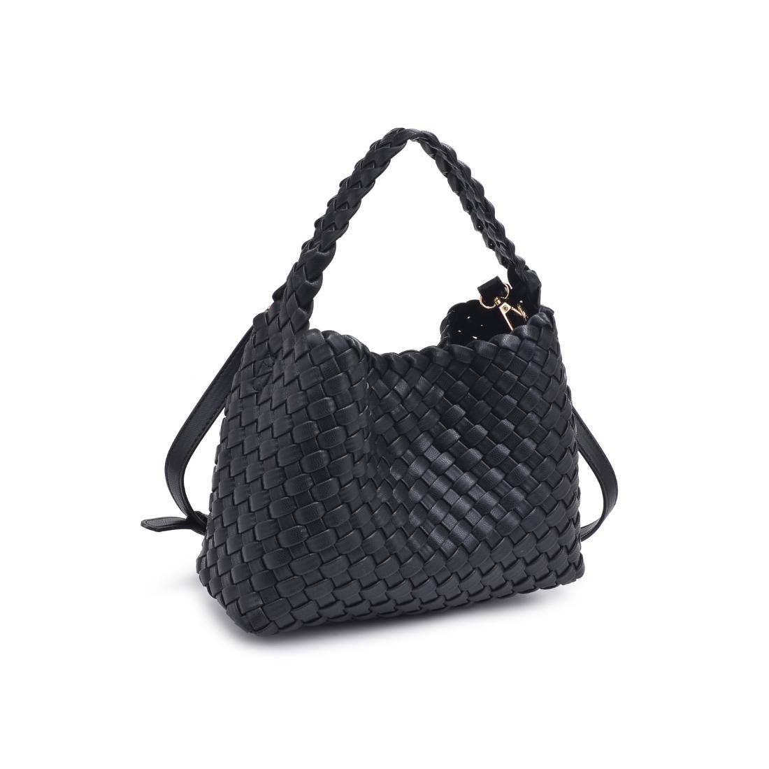 Woven vegan leather Crossbody