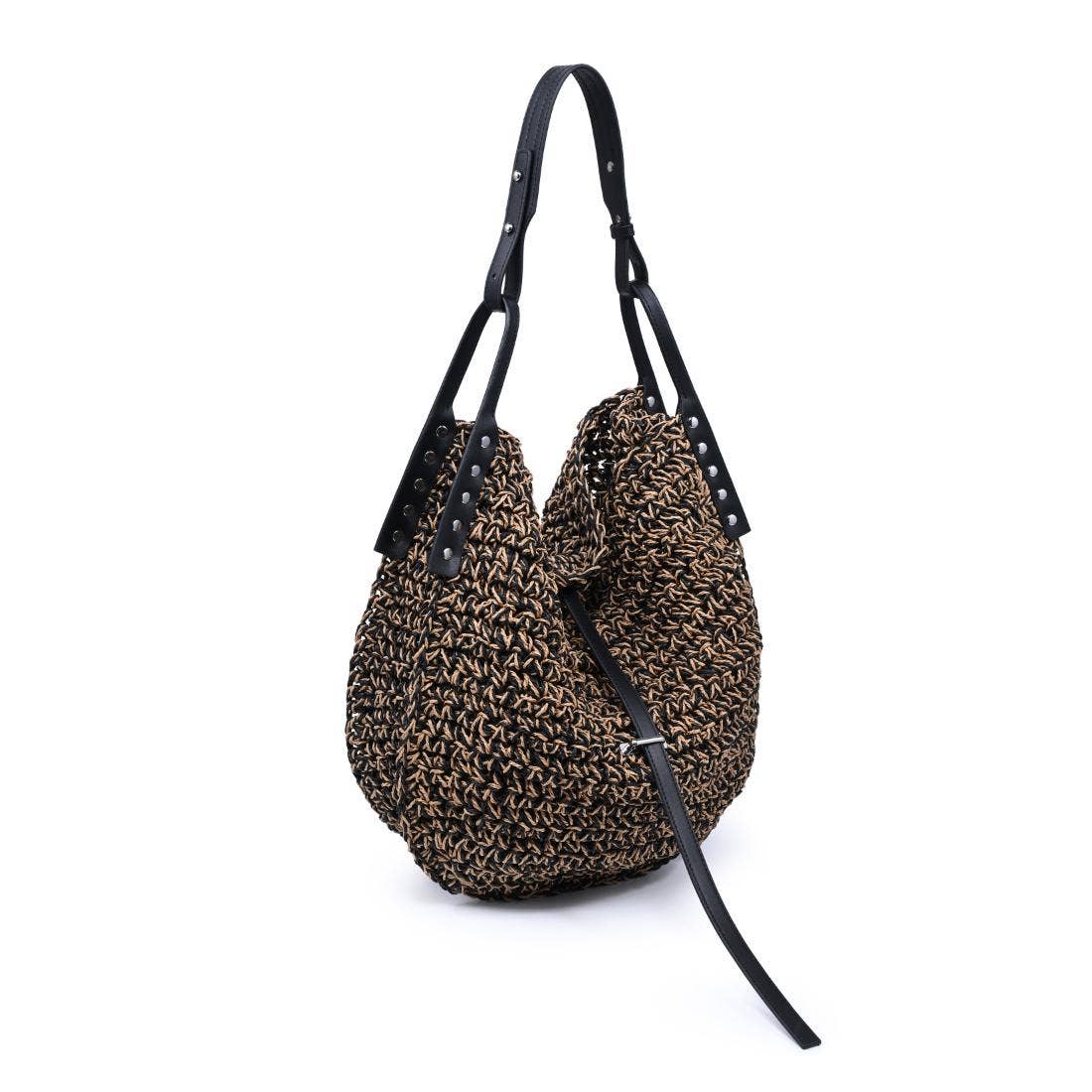 Slouchy raffia Hobo