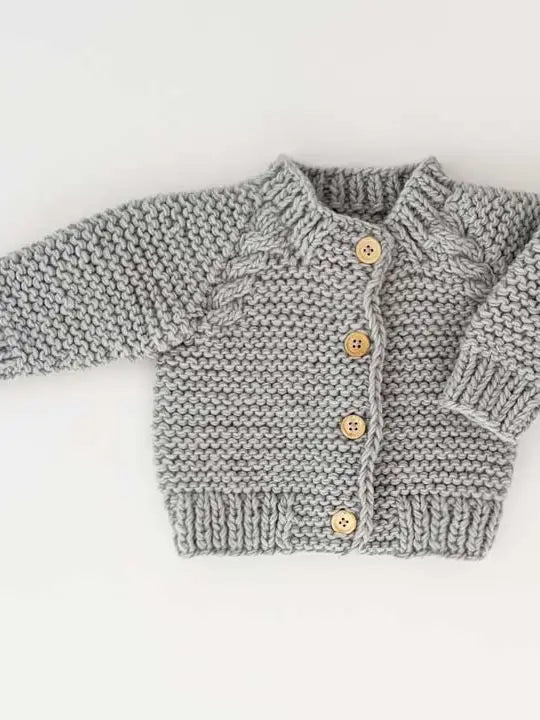 Baby Grey Stich Cardigan