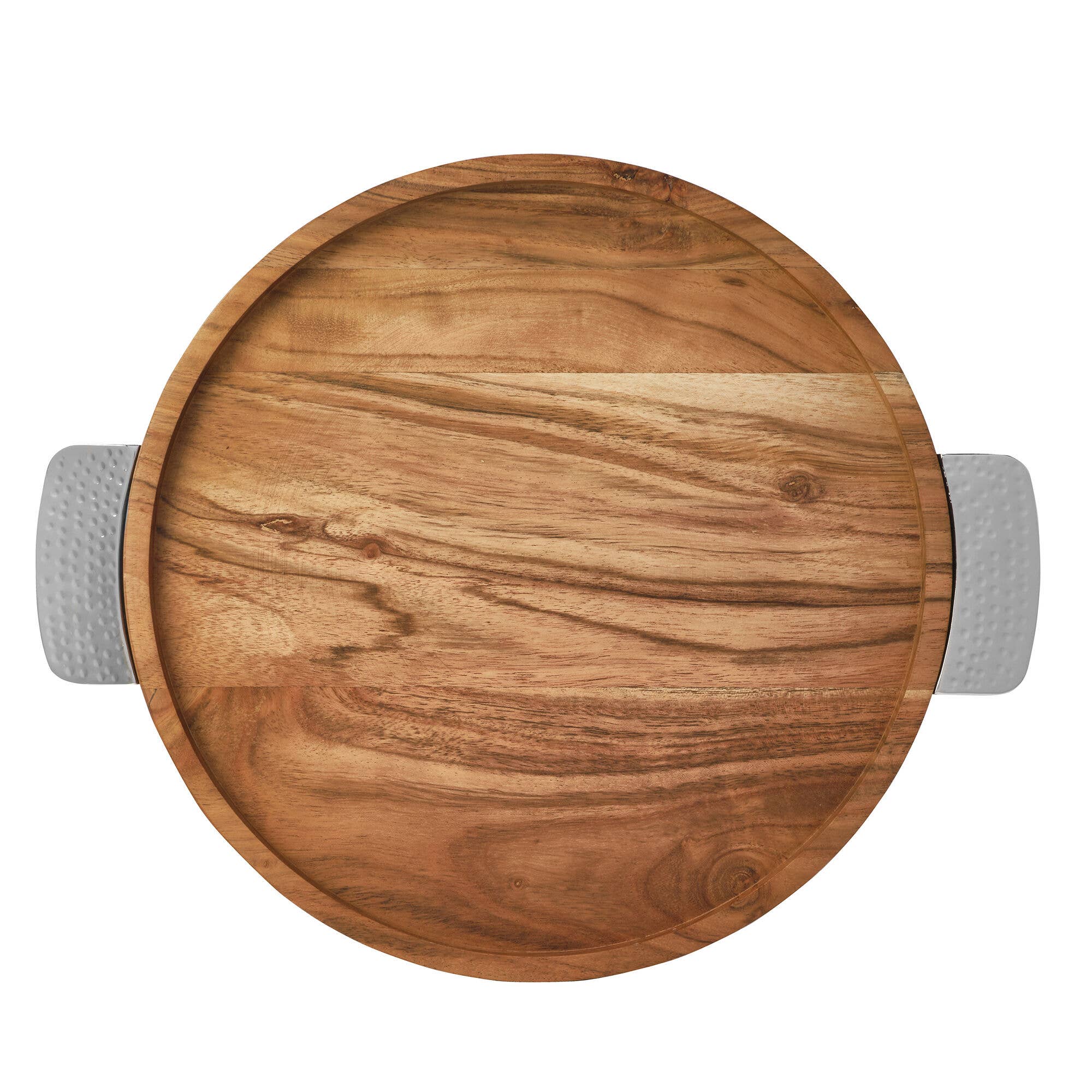 Round Acacia Wood Tray