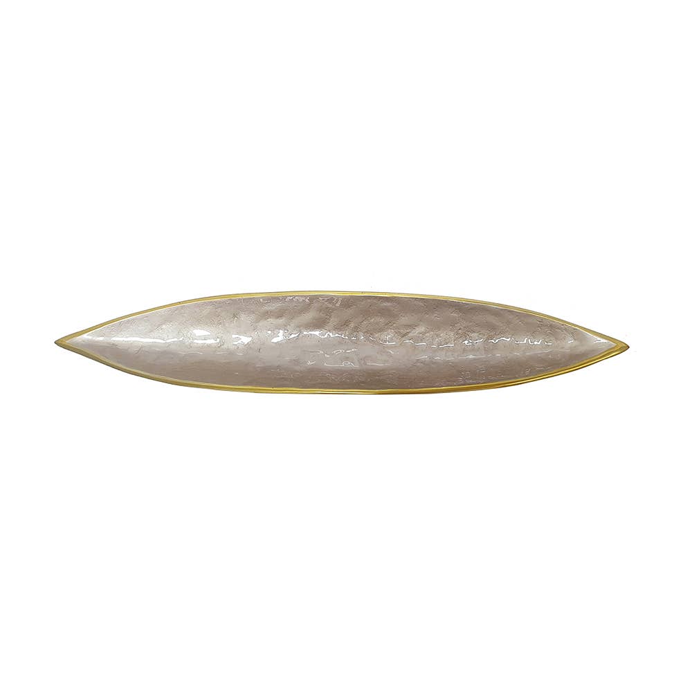 Decorative Boat Long Tray - Champagne/Gold