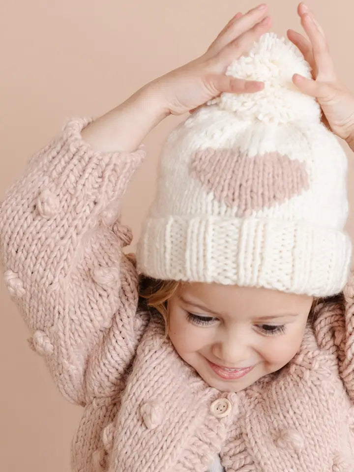 Blush Baby Heart Beanie