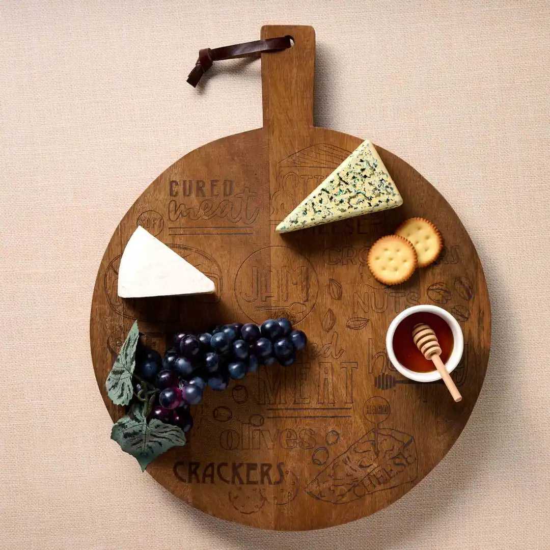 Mudpie WOOD BOARD - CHARCUTERIE LAZY SUSAN