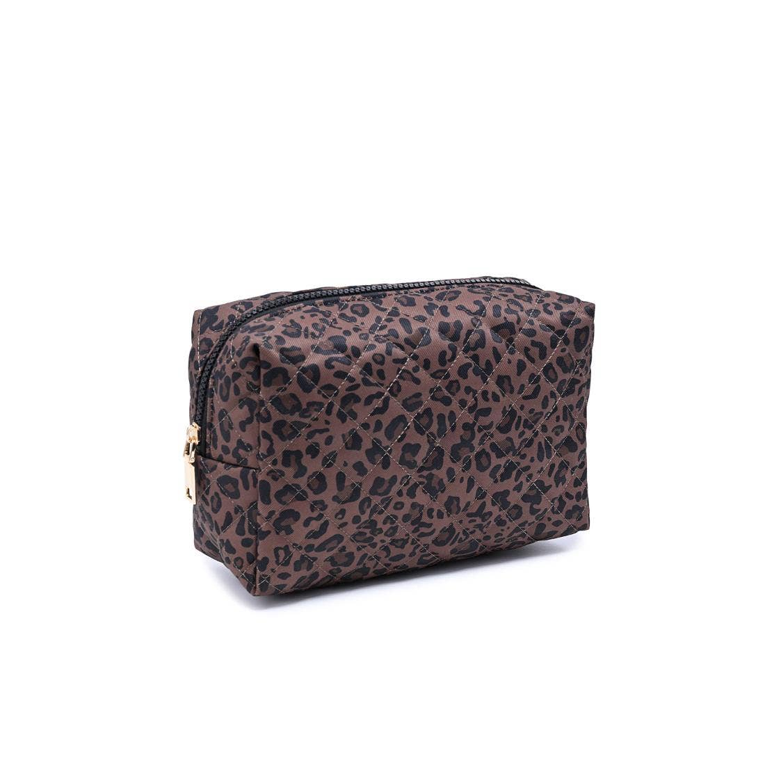 Chocolate leopard cosmetic bag