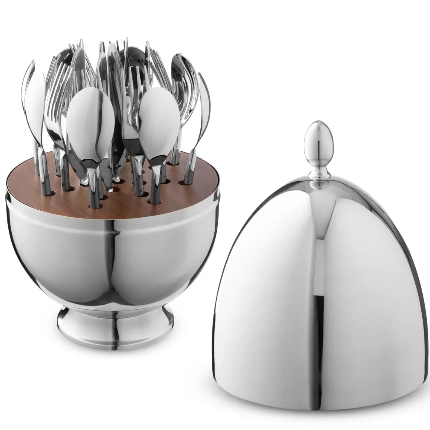 STAINLESS STEEL EGG - 24 PIECE FLATWARE