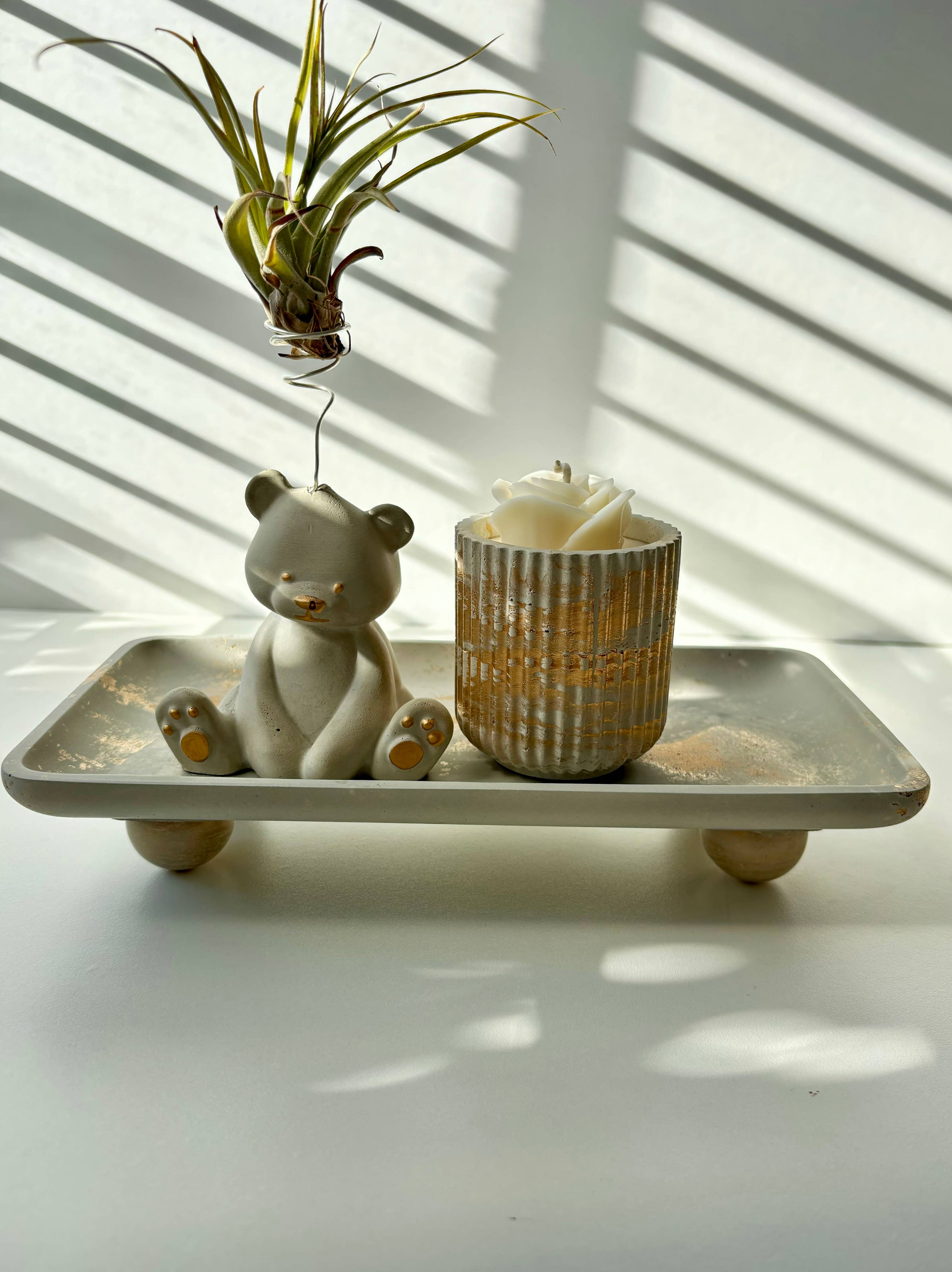 Rectangle Footed concrete Tray