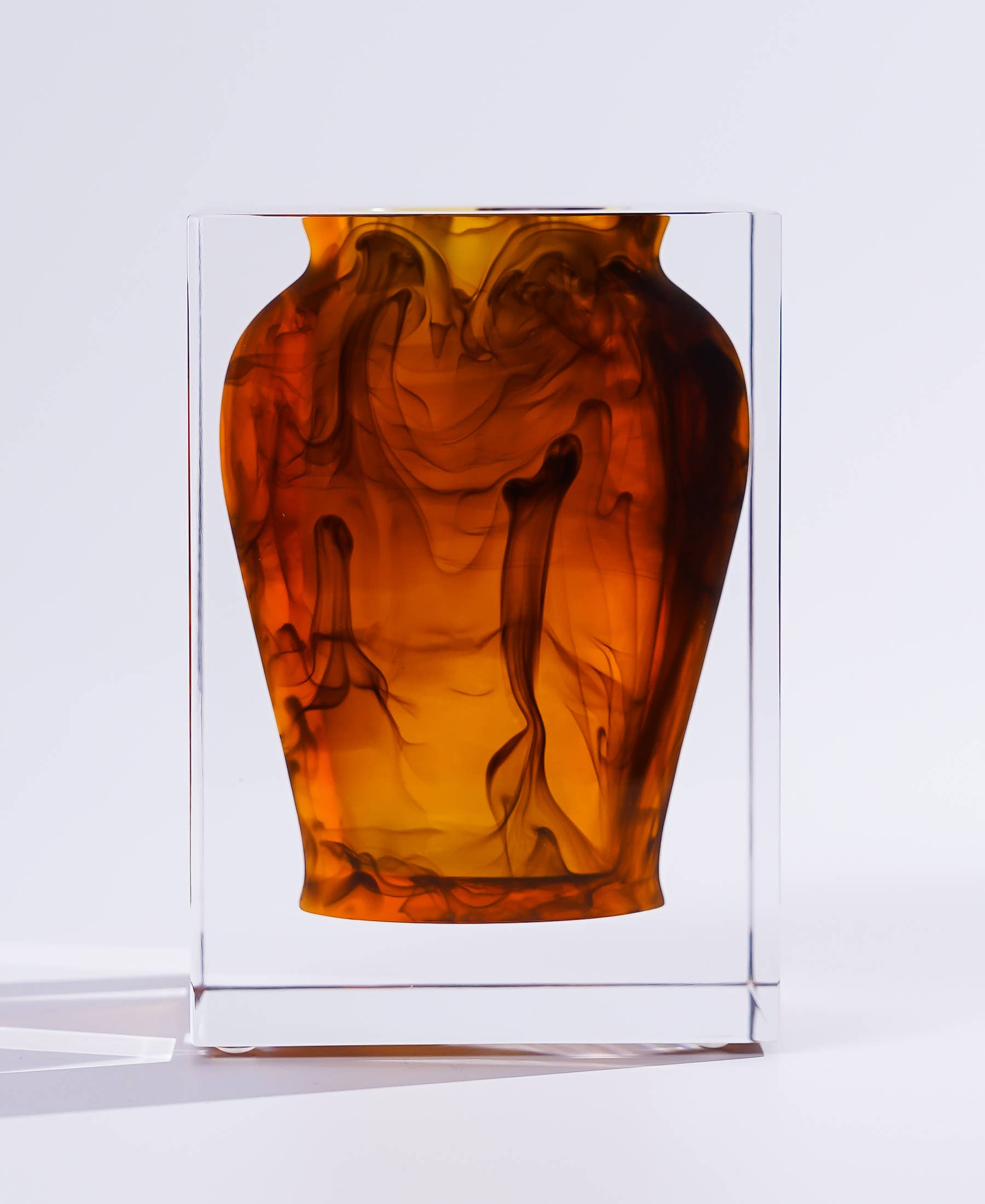 Resin Bud Vase – Wide Mouth: Amber