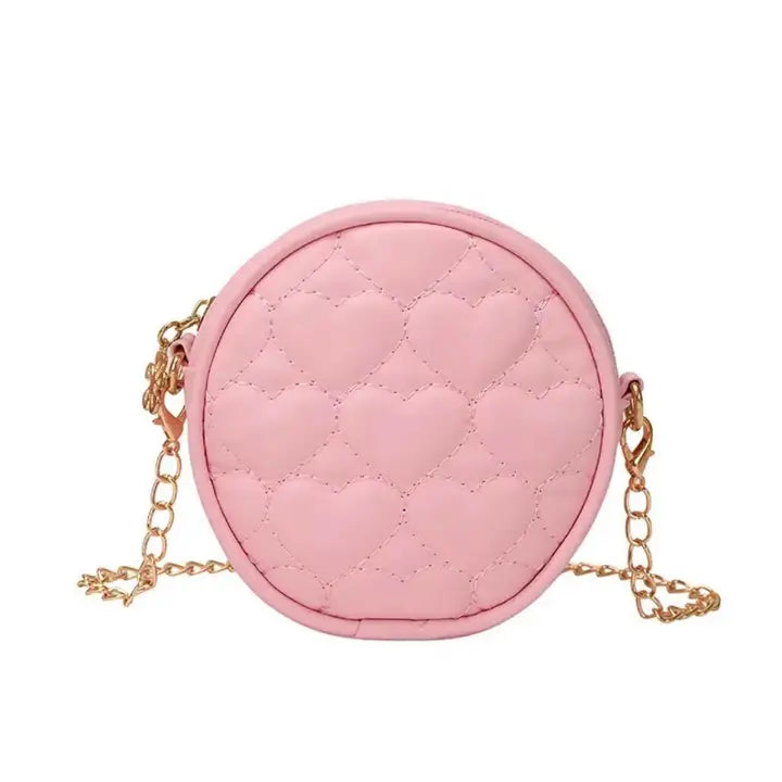 Hearts Mini Purse Crossbody Gold Chain