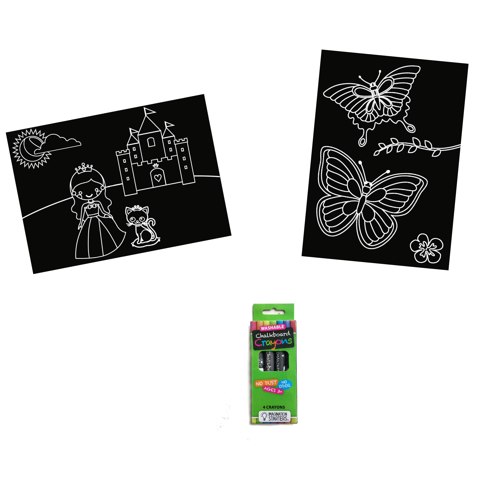 Reusable Coloring MiniMats Princess & Butterfly Kit