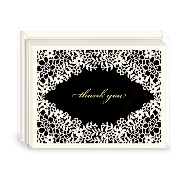 Cream Border Thank You Note Cards