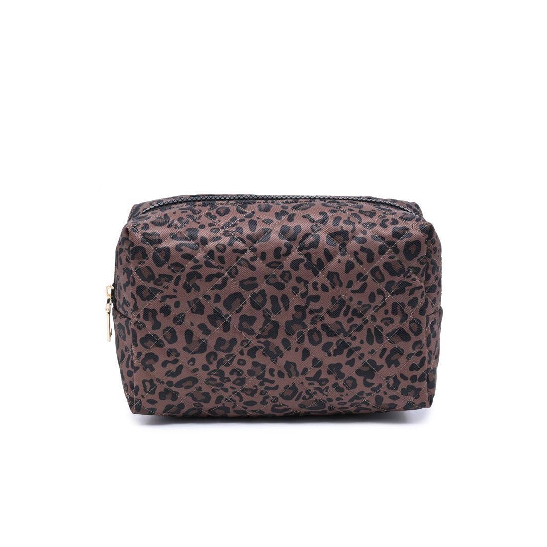 Chocolate leopard cosmetic bag