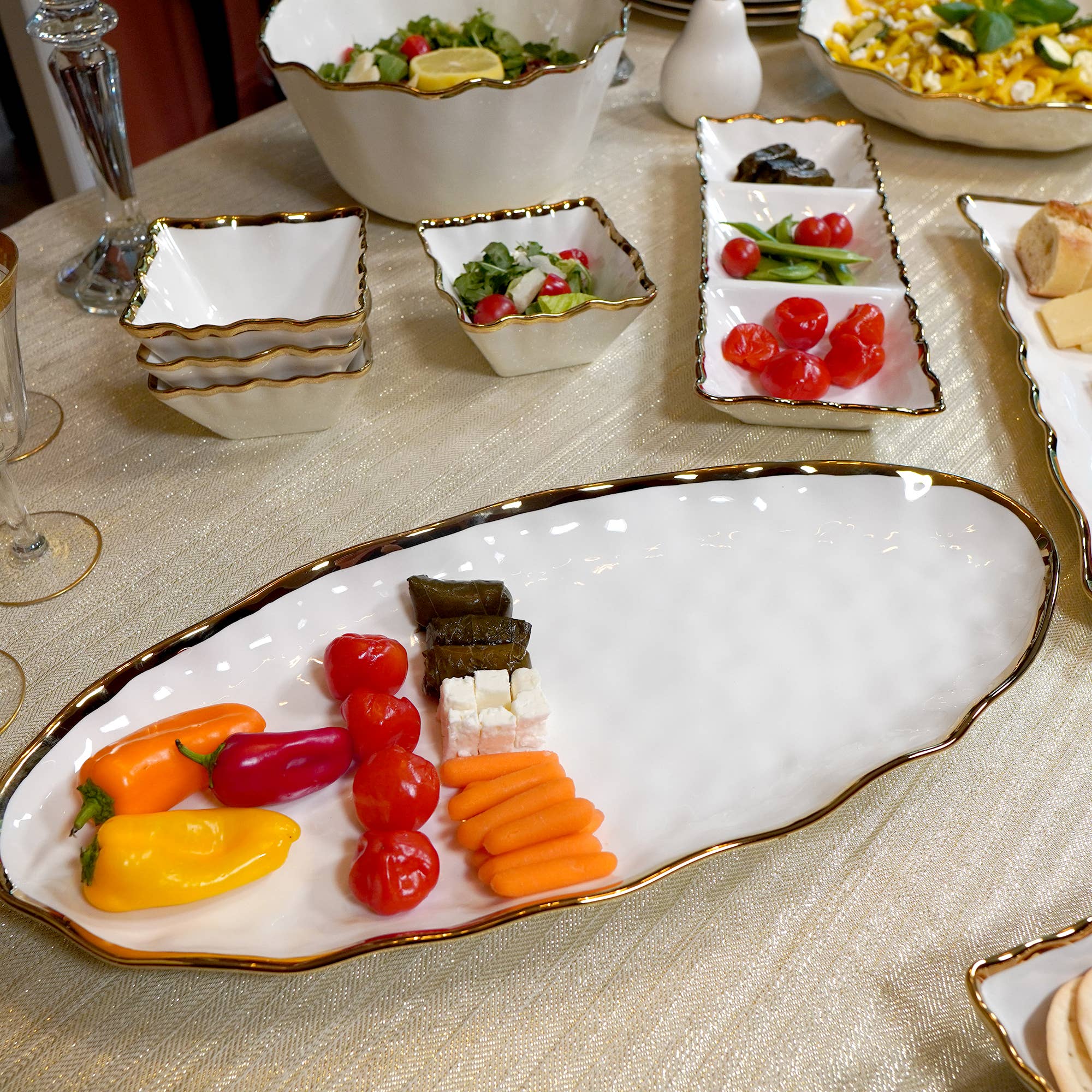 Gold Oval Platter