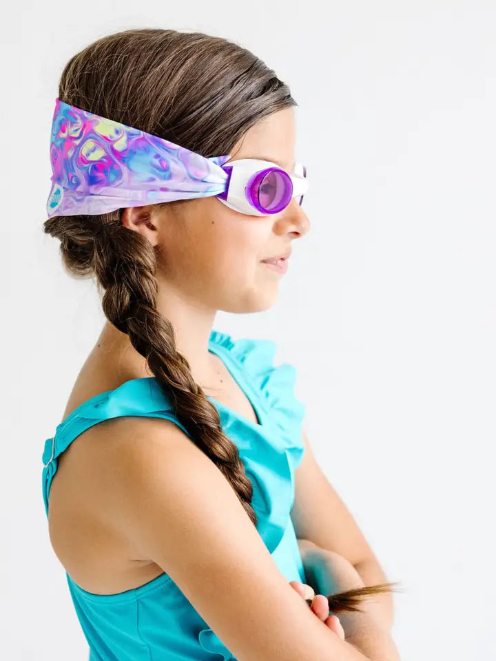 Pastel Swirl Swim Goggles