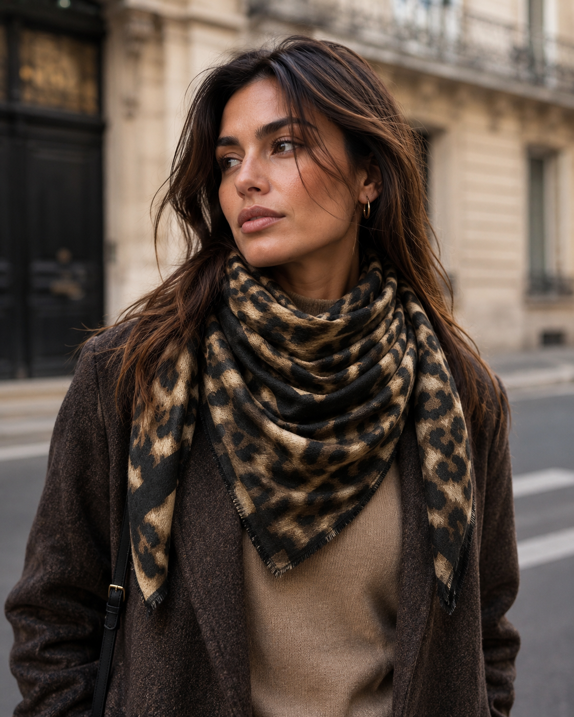 Leopard-print scarf