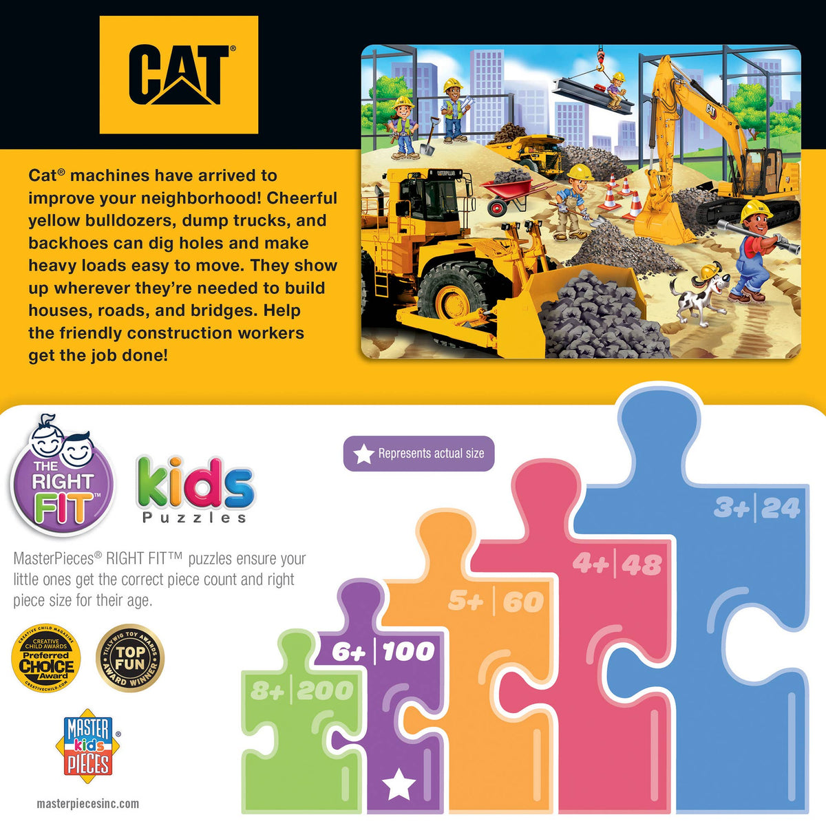 CAT - Building Time 100 Piece Puzzle