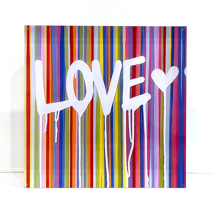 Acrylic Block - Love Drip