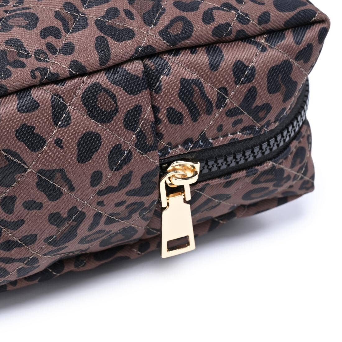 Chocolate leopard cosmetic bag