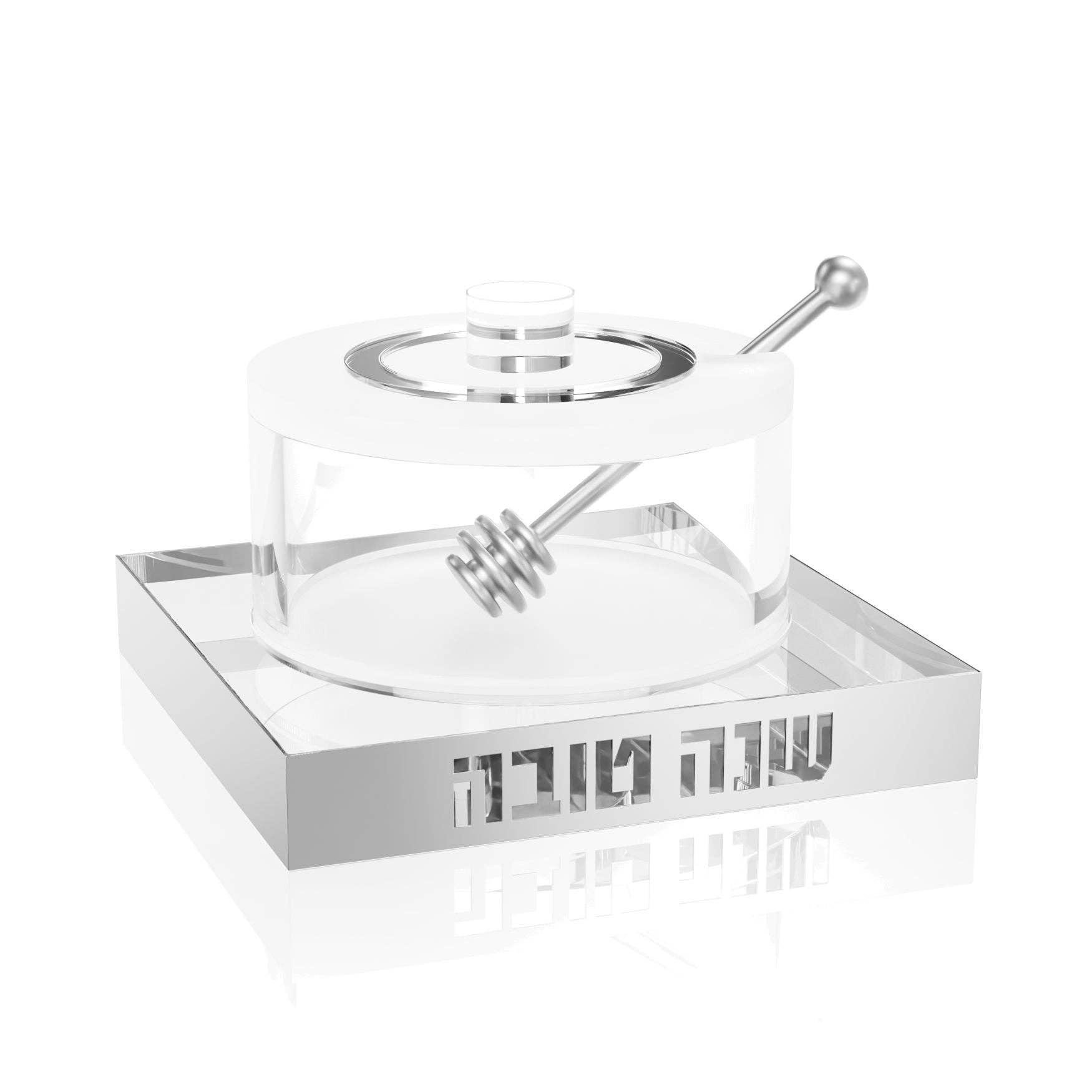 Lucent Honey Dish - silver