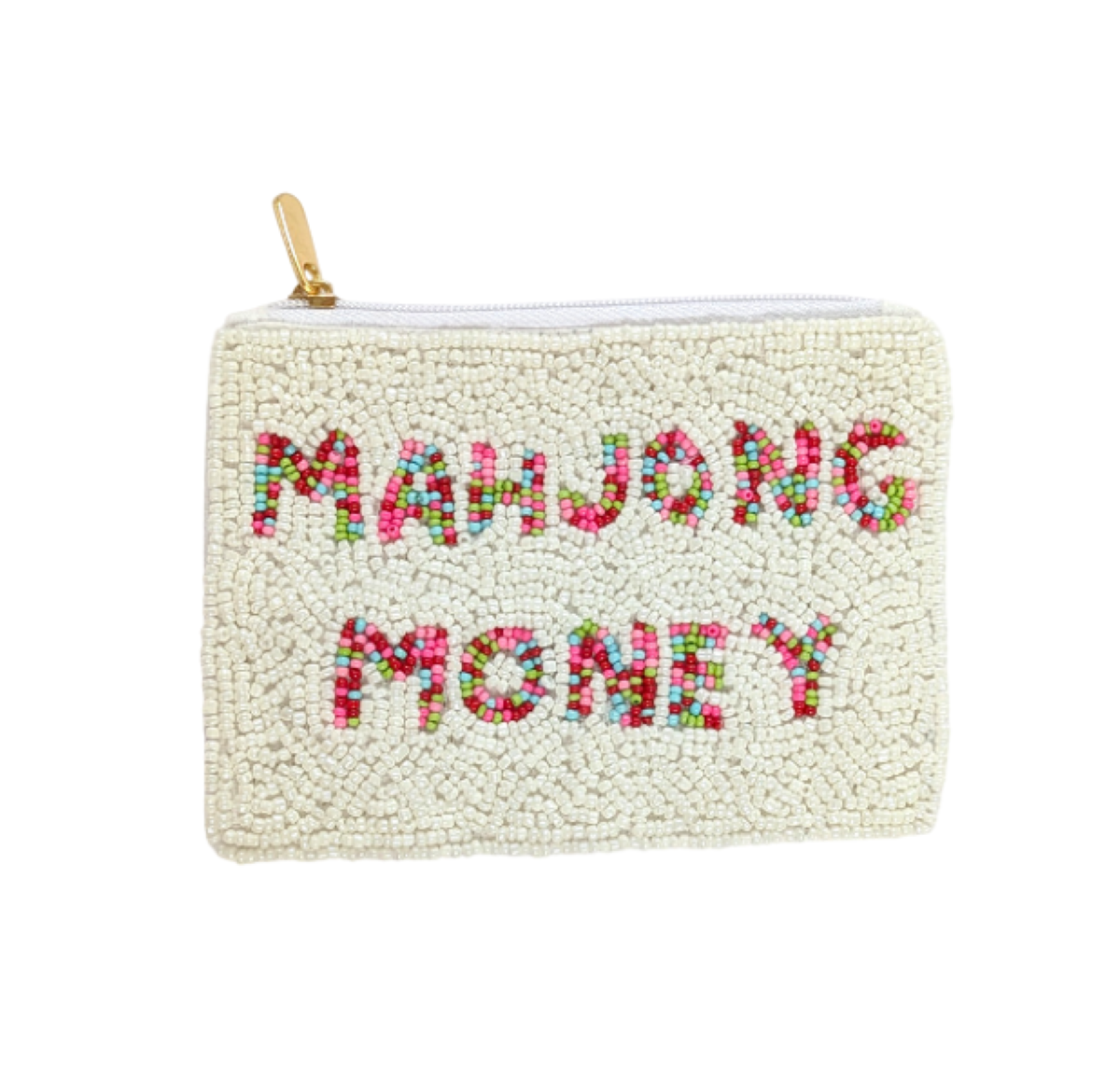 Fully beaded Mahjong Money Coin Purse