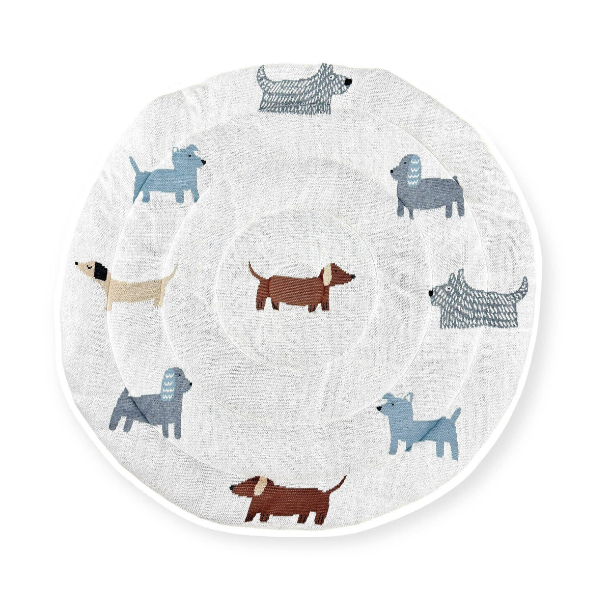 Buddy Dog Organic Cotton Knit Baby Padded Round Play Mat