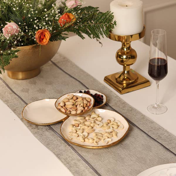 Gold Aluminum 4-Bowl Cluster