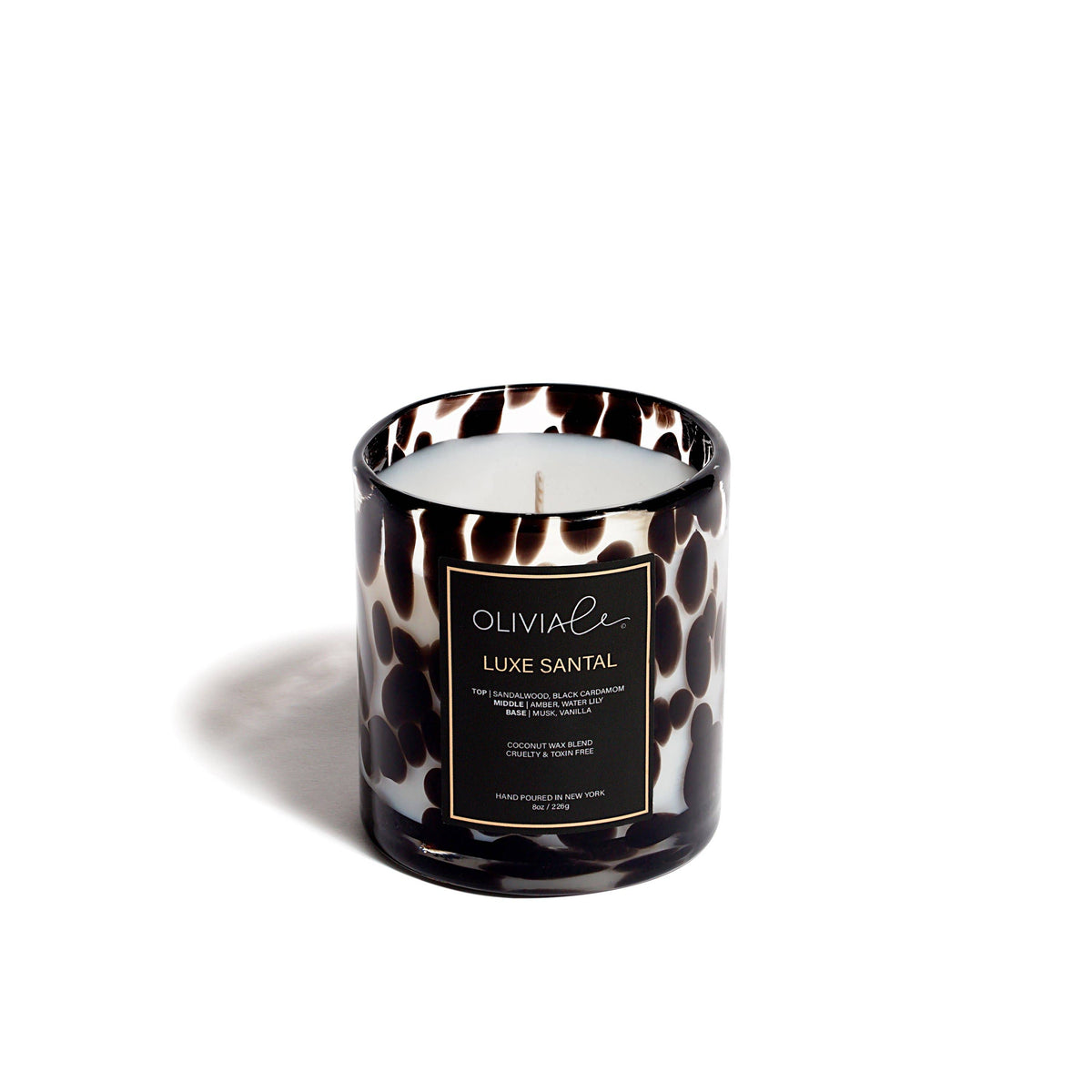 Luxe Santal Leopard candle - small