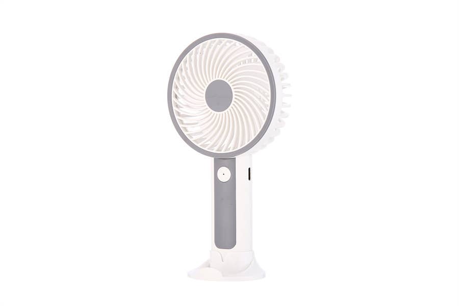 Two Tones Light Weight Round Personal Fan: White