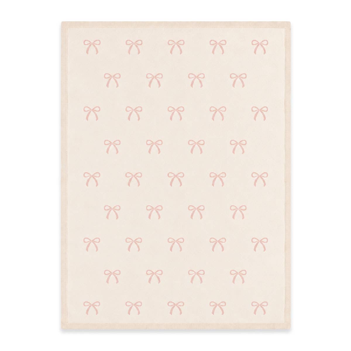 Sweet Bow - Organic Cotton Knit Baby Blanket