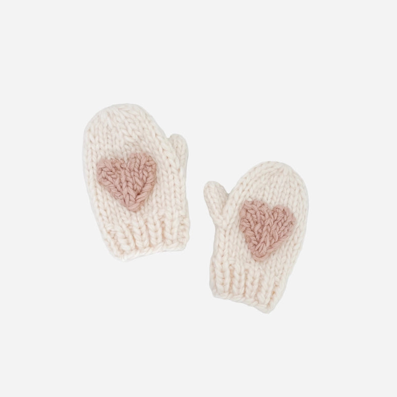 Blush Heart Mittens