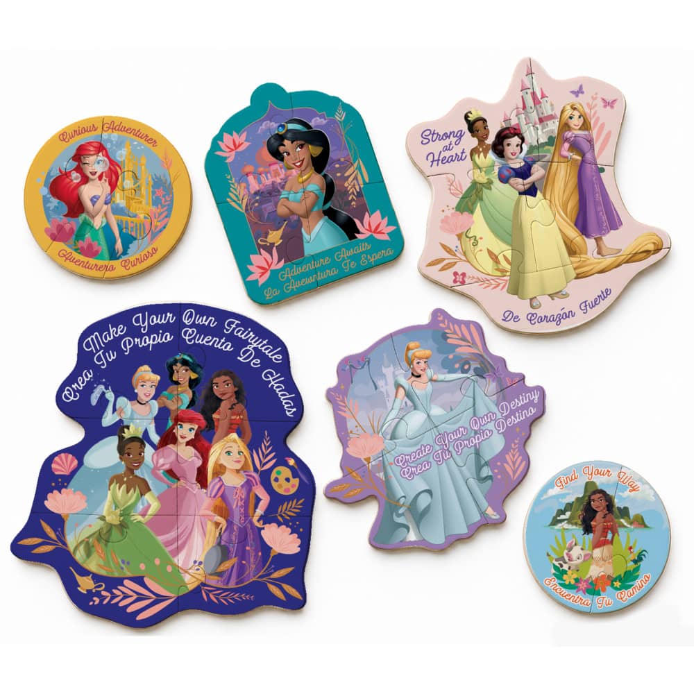 Disney - Princesss 6-Pack Wood Shaped Puzzles