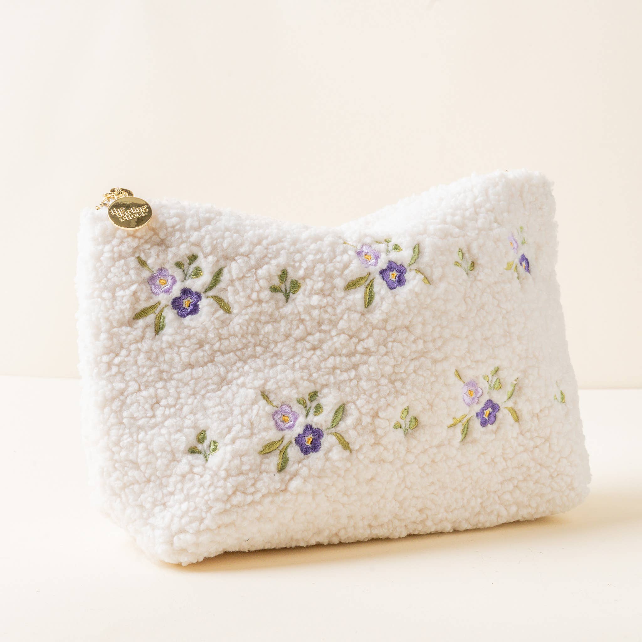 Teddy Pouch-Dainty Floral Purple