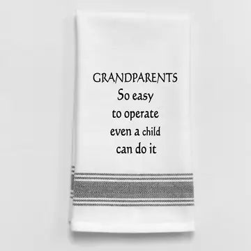 Grandparents—So Easy To Operate Even A Child... White - Black Lined Trim