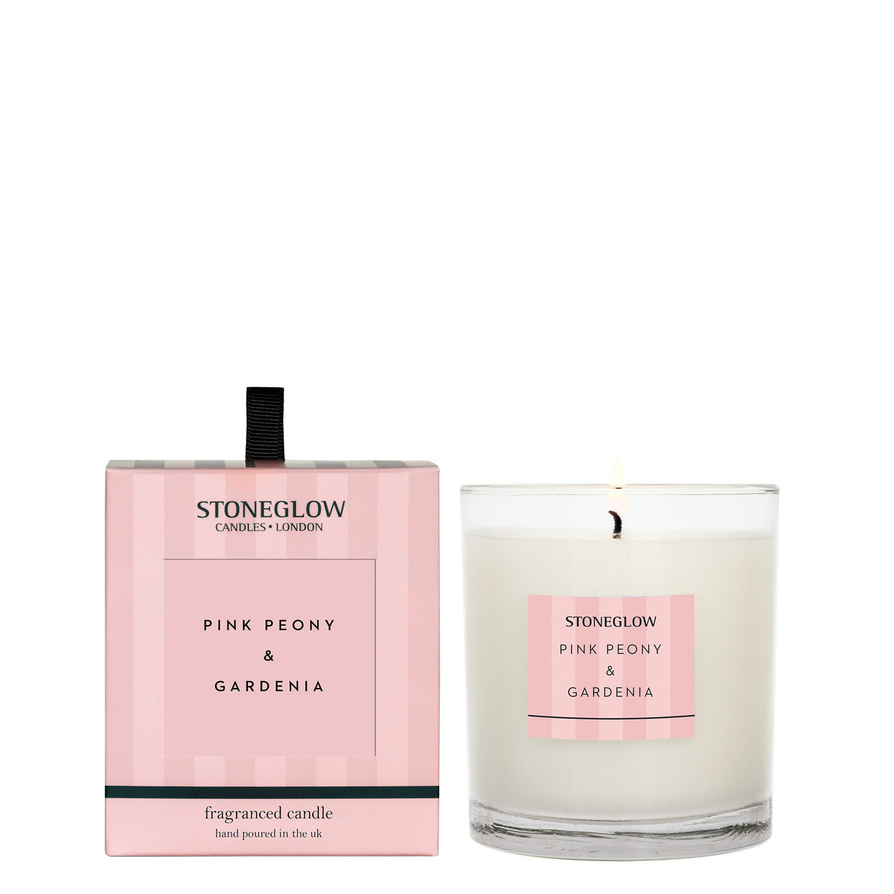 STONEGLOW PINK PEONY & GARDENIA - SCENTED CANDLE - BOXED TUMBLER