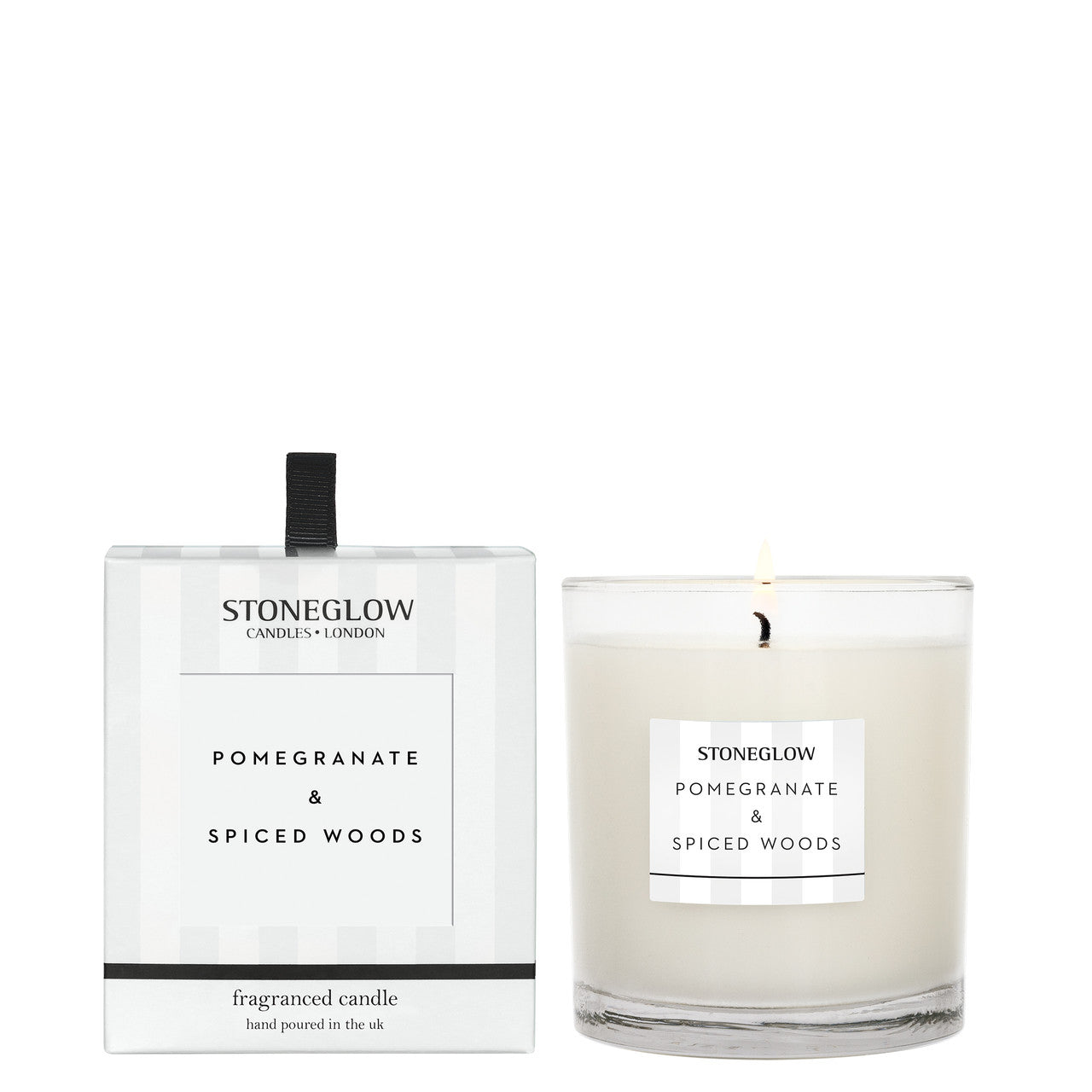 STONEGLOW - POMEGRANATE & SPICED WOODS - FRAGRANCED CANDLE