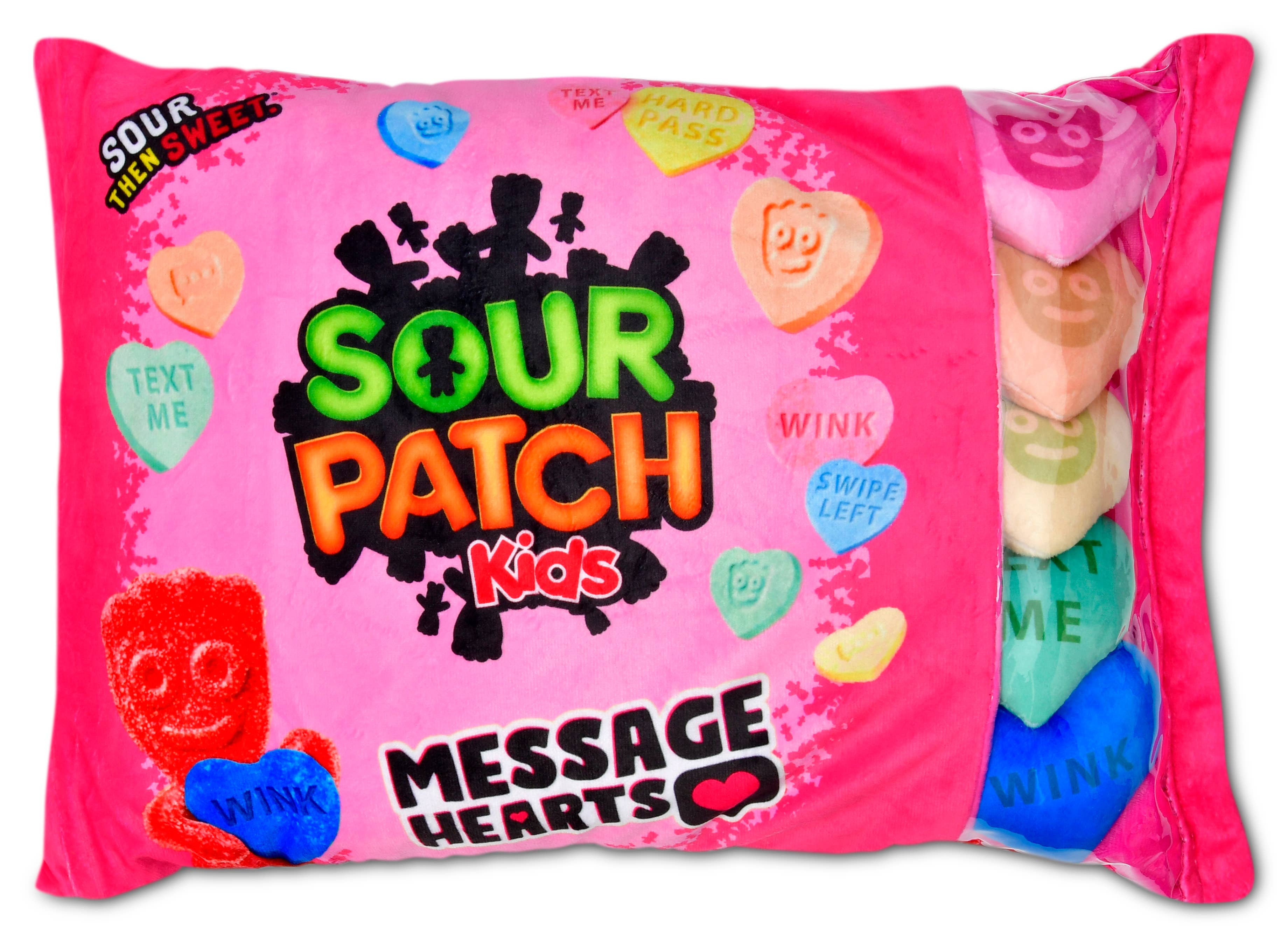 Sour patch kids sweethearts packaging plush