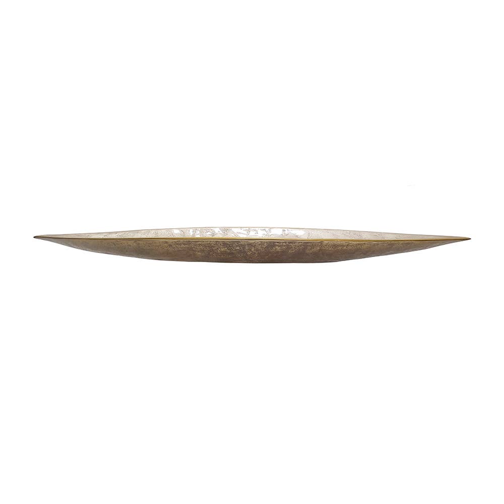 Decorative Boat Long Tray - Champagne/Gold