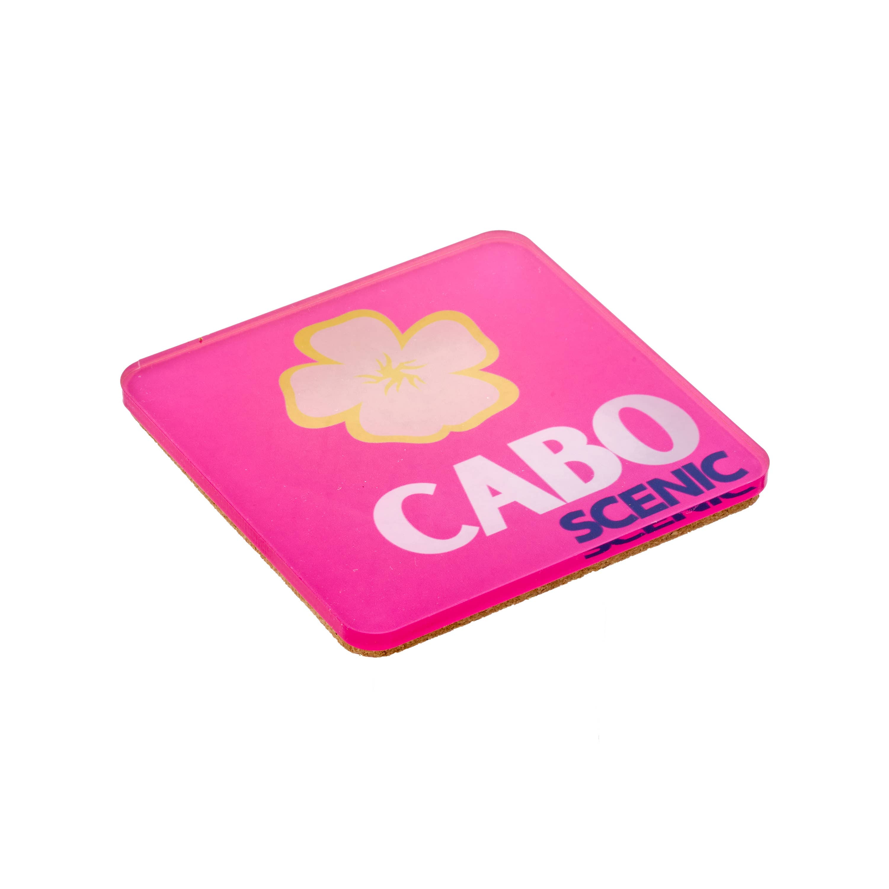 Set of 4 Acrylic Coasters in holder, Cabo